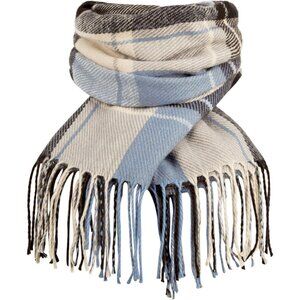 Women's khaki Blue Lattice Scarf Fashion Long Plaid Shawls Wraps Big Grid Winter